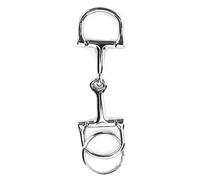 Pssopp Porte-clés Filet en Forme de D Porte-clés Mors Hautement Polis Porte-clés Mors Filet Cheval en Argent Durable pour la Maison
