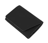 Pssopp Portefeuille de Support de Carte en Cuir Mince avec, Portefeuille Multi-Fonctions pour Le Choix Cadeaux Compacts, pour Offrir Amis et Une Organisation en sécurité Familiale (Black)