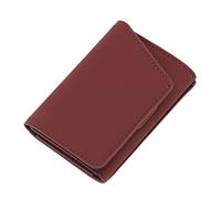 Pssopp Portefeuille de Support de Carte en Cuir Mince avec, Portefeuille Multi-Fonctions pour Le Choix Cadeaux Compacts, pour Offrir Amis et Une Organisation en sécurité Familiale (Rouge brunâtre)