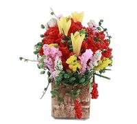 Pssopp Pot de Fleur Miniature en Argile, Décor Décoratif Fait à la Main, Plante Artificielle 1,18 Pouces pour Bricolage, Cadeau pour Enfants