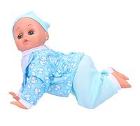 Pssopp Poupée bébé Rampante Réaliste, Matériau ABS, Jouet d'enfance Interactif pour Enfants avec Sons de Rire et Action Rampante (Garçons de Grande Taille de 11,5 Pouces)