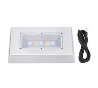 Pssopp Présentoir à LED Rectangulaire, Conception Multi-modes 7 Couleurs, Double Alimentation, Base de Lumière LED à Affichage Polyvalent pour Aquarium D'œuvres D'art en Cristal de Verre