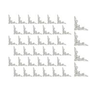 Pssopp Protecteur d'angle de Livre 40 Pièces Coins de Livre en Métal, Coin de Fichier de Dossier de Cahier d'album Antique Rétro Décoratif pour les Menus de Scrapbooking Cahier Autres Objets de