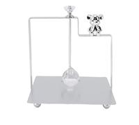 Pssopp Rack de Serviette, Support de Serviette en Fer de Dons Debout de Serviette Carrée de Serviette en Métal carré pour le Bureau du Salon du Bar à la Maison et Autres Scènes (SILVER)