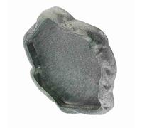 Pssopp Reptile Rock Plat à Eau Alimentaire Bol à Aliments pour Reptiles Plat à Aliments pour Animaux pour Tortue Lézard Gecko Caméléon(S-Vert)