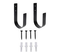 Pssopp Répustres de Rideaux Modernes, 2pcs en Fer U Crochet en Forme de Fer avec Finition Noire Mate pour Les Drapes Backs et L'esthétique de la Chambre