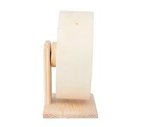 Pssopp Roue d'exercice en Bois Naturel pour Hamster, Roue Rotative Silencieuse, Petite de Course pour Animaux de Compagnie avec Base Large pour Hamster, Cochon d'Inde, Hérisson, (Petit 8/3,14 Pouces)