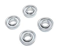 Pssopp Roulements d'arbre de Tondeuse 4 Pièces, Matériau Métallique Résistant, Roulements à Billes à Bride Faciles à Installer, Remplacement pour Chariots, Diables, Roue 12,7 Mm X 28,6 Mm
