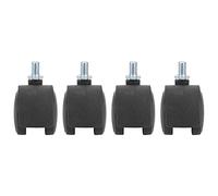 Pssopp Roulettes en Plastique 4 Pièces Roulettes Pivotantes de 1,5 Pouces avec Roulements Intégrés Roues Universelles à 360 Degrés pour Armoires de Rangement étagères Chaises de Bureau et Berceaux