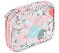 Pssopp Sac à Crochet à Crochet Compact, Organisateur de Tricot Portable pour Amateurs de avec Poches en Filet et Rabat, Kit de de Grande capacité pour Grand-mère, Maman, Enfants (Sac Rose)