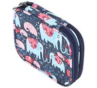 Pssopp Sac à Crochet à Crochet Compact, Organisateur de Tricot Portable pour Amateurs de avec Poches en Filet et Rabat, Kit de de Grande capacité pour Grand-mère, Maman, Enfants (Éléphant - Sac Vide)