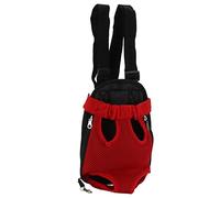 Pssopp Sac à Dos de Poitrine pour Animaux de Compagnie (Chiens et Chats) avec Bretelles Réglables, Respirante et Ouverture pour Les Pattes, Idéal pour la Randonnée, Les Voyages, Le (M)