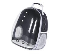 Pssopp Sac à Dos de Transport pour Chat avec Fenêtre Transparente, Design Respirant pour la Randonnée et Les Voyages en Matériau ABS et PC (Black)