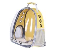Pssopp Sac à Dos de Transport pour Chat avec Fenêtre Transparente, Design Respirant pour la Randonnée et Les Voyages en Matériau ABS et PC (Yellow)