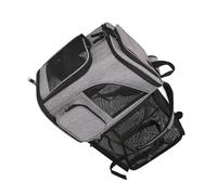 Pssopp Sac à Dos de Transport pour Poussette de Chat, Respirant, Pliable et Extensible, pour Voyage, Randonnée, Camping, Cages pour Chats en Plein Air (Gray)