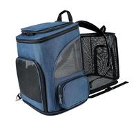 Pssopp Sac à Dos de Transport pour Poussette de Chat, Respirant, Pliable et Extensible, pour Voyage, Randonnée, Camping, Cages pour Chats en Plein Air (Blue)
