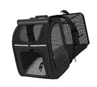 Pssopp Sac à Dos pour Cage à Chat, Boucle Sangle Réglable, Résistant l'usure, Extensible et Respirant, avec Poches Latérales pour Voyage, Pliable, pour Animal Domestique, Chat, Chien, approuvé par