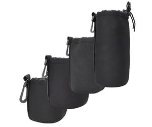 Pssopp Sac de Rangement de l'objectif 4pcs Soft Artificial Fur Doundage, Style Unique, Empêchez Les Rayures, l'absorption Choc élastique Portable, Adaptée aux Photographes, pour Un Transport et Un
