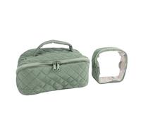 Pssopp Sac de Rangement Sac de Rangement à Cosmétiques avec Plusieurs Compartiments Petite Pochette Transparente pour Voyage d'affaires Trousse de Maquillage Plate, Trousse de Maquillage Plate