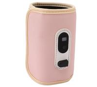 Pssopp Sac de Réchauffeur de Lait USB 5 Vitesses Affichage Numérique, Réchauffeur de Bouteille de Lait bébé Portable pour L'eau du Maternel, Facile à Utiliser pour les Activités de Plein Air, (PINK)