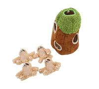 Pssopp Seek Jouet en Peluche pour Chien, Jeu de Puzzle Couinant en Peluche Animal Mignon pour Chiens, Temps de Jeu Interactif avec des Paresseux Cachés, activité Engageante du 6,7 X 10,2 Pouces