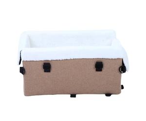 Pssopp Siège d'auto pour Chien, Rehausseur et Sièges d'auto, Lit de Transport Souple pour Animaux de Compagnie, pour Petits Chiens, Voitures, Camions, SUV, ' pour, Console de Voyage Confortable