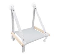 Pssopp Siège de Hamac pour Fenêtre de Chat, Conception Portante, Cadre en Bois Résistant aux Rayures et à l'usure, Ventouses Faciles, Maintient Le Perchoir de Fenêtre de Chat pour