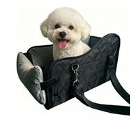 Pssopp Siège de Voiture pour Chien à Console Centrale, Siège Rehausseur avec Accoudoir pour Animaux de Compagnie avec Ceinture de sécurité, Coussin Lavable, Pliable et Portable, R