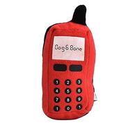Pssopp Squeaky en Peluche téléphone Portable Jouet interactif à mâcher pour Chien Chat Forme drôle de téléphone Portable Rouge