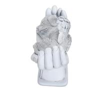 Pssopp Statue Commémorative d'ange pour Animaux de Compagnie, avec Mains de Dieu, Pierre Tombale, Décor de Jardin Extérieur pour Mémoire d'amour, Marqueur de Tombe pour Animaux de (Chien)