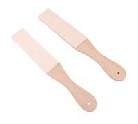 Pssopp Strop en Cuir Double Face 2 Pièces, Pierres à Aiguiser, Outil de Polissage et d'affûtage pour Coupe-cuisine, Outils de Sculpture sur Bois