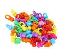 Pssopp Sucette Apaisante Mini Sucette en Acrylique, Mini Jouets Transparents Roses et Bleus Adaptés aux Décorations d'anniversaire et aux Baby Showers Nan (mélange de couleurs unies)