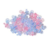 Pssopp Sucette Apaisante Mini Sucette en Acrylique, Mini Jouets Transparents Roses et Bleus Adaptés aux Décorations d'anniversaire et aux Baby Showers Nan (Rose transparent + bleu)