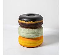 Pssopp Tabouret de Chaussure Alimentaire simulé de Style Alimentaire, Tabouret Bas Confortable en Résine pour la Maison et Le Jardin (Beignet au café)