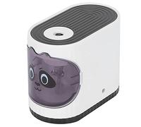 Pssopp Taille-crayon électrique Taille-crayon Automatique pour Enfants, étudiants, Enseignants, Artistes avec Arrêt Automatique, Base Antidérapante, Grande Fente pour Copeaux, alimenté (BLACK)