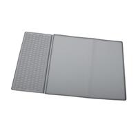 Pssopp Tapis à café en Silicone, Tapis de Séchage de Tasse de Table de Bar Antidérapant, Protecteur de Comptoir, 70,3 X 40 Cm, Double Section, Bords Surélevés Résistants à la Chal (GREY)