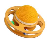 Pssopp Tapis à Gratter en Sisal Naturel pour Chat, Boule à Gratter pour Chat, Empêche en Toute sécurité Le Glissement et Le Basculement, Balle à Interactive en Sisal pour l'exercice Physique Mental,