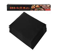 Pssopp Tapis de Barbecue 5 Pièces, Tapis de Gril Antiadhésif en PTFE, Revêtement de Cuisson Polyvalent pour Une Utilisation Intérieure et Extérieure