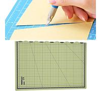 Pssopp Tapis de Découpe A2 Auto-cicatrisant avec Lignes de Grille Précises, Design Pliable pour le Matelassage et l'artisanat, Tapis Portable pour Artistes et Artisans (GREEN)
