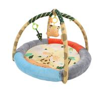 Pssopp Tapis de Gymnastique en Peluche pour bébé, Tapis de Jeu en Coton Doux, d'activité de Grande Taille pour le Développement Sensoriel avec Jouets Suspendus pour Nourrissons