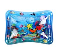 Pssopp Tapis de Jeu Aquatique pour bébé, Tapis de Jeu Gonflable en PVC pour Nourrissons avec Animaux de l'océan pour Bébés, d'activité Portable et Amusant pour les Tout-petits