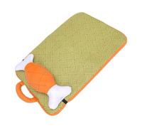 Pssopp Tapis de Refroidissement en Rotin pour Chats et Chiens, Surface Tissée Respirante, Housse Zippée Lavable en Machine, Literie Légère Portable pour Chenil, Housse de Siège Auto