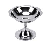 Pssopp Tasse à Dessert en Acier Inoxydable, Bol à Pied de 150 Ml, Bols de Service de Crème Glacée Compacts et élégants pour Fête, café, Hôtel, Friandises Sucrées, Mousse, Sorbet,