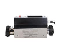 Pssopp Thermostat de Chauffage de Piscine Numérique en Acier Inoxydable, Régulateur de Température 2KW pour Petits Spa et Bains à Remous (Style américain)