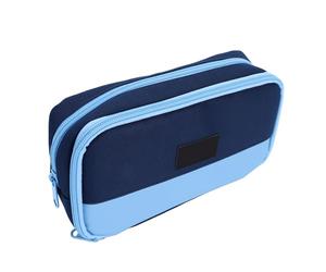 Pssopp Trousse à Crayons pour Organisateur d'écriture, Très Grande capacité, Double Fermeture éclair en Tissu Oxford, Pochette à Stylo Autoportante à Pression Magnétique pour l'école, Le Bureau,