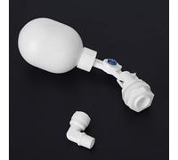 Pssopp Vanne à Flotteur Réglable, Mini Vanne de Remplissage Automatique POM 3 8 pour Système RO DI, Bras Flexible à Montage Supérieur ou Latéral, Débit Minimum de 5,0 L, Alimentation en Eau de 176 F