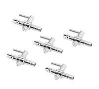 Pssopp Vanne d'air de Réglage à Tête Unique 5 Pièces, Accessoires de Pompe à Air Vanne de Commande de Pompe à en Acier pour Aquarium 5 Pièces d' de Réglage à Tête Unique, à en Acier Inoxydable