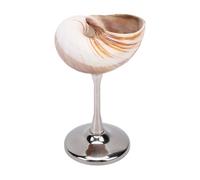 Pssopp Verre à Coquillage de Conque, Verres à Vin Faits à la Main, Gobelet à Martini en Coquillage Unique pour la Plage, Mariage, Cocktail, Verres à Boisson, Anniversaire, Verre à de Conque, Fer à (A)