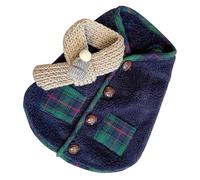 Pssopp Vêtements pour Chiens Vêtements pour Animaux de Compagnie en Polaire épaissie avec écharpe Tenue Chaude Coupe-Vent pour Teddy Poméranie Bichon Frise Caniche Chats d'hiver pour Chien, (XL)