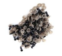 Pssopp Yeux Yeux avec Rondelles pour Poupées Ours en Peluche Animaux en Peluche Bricolage Artisanat Jouets Décorations d'Halloween 100 Pièces 6/9/10/12 Mm en Plastique Noir Jouet de sécurité